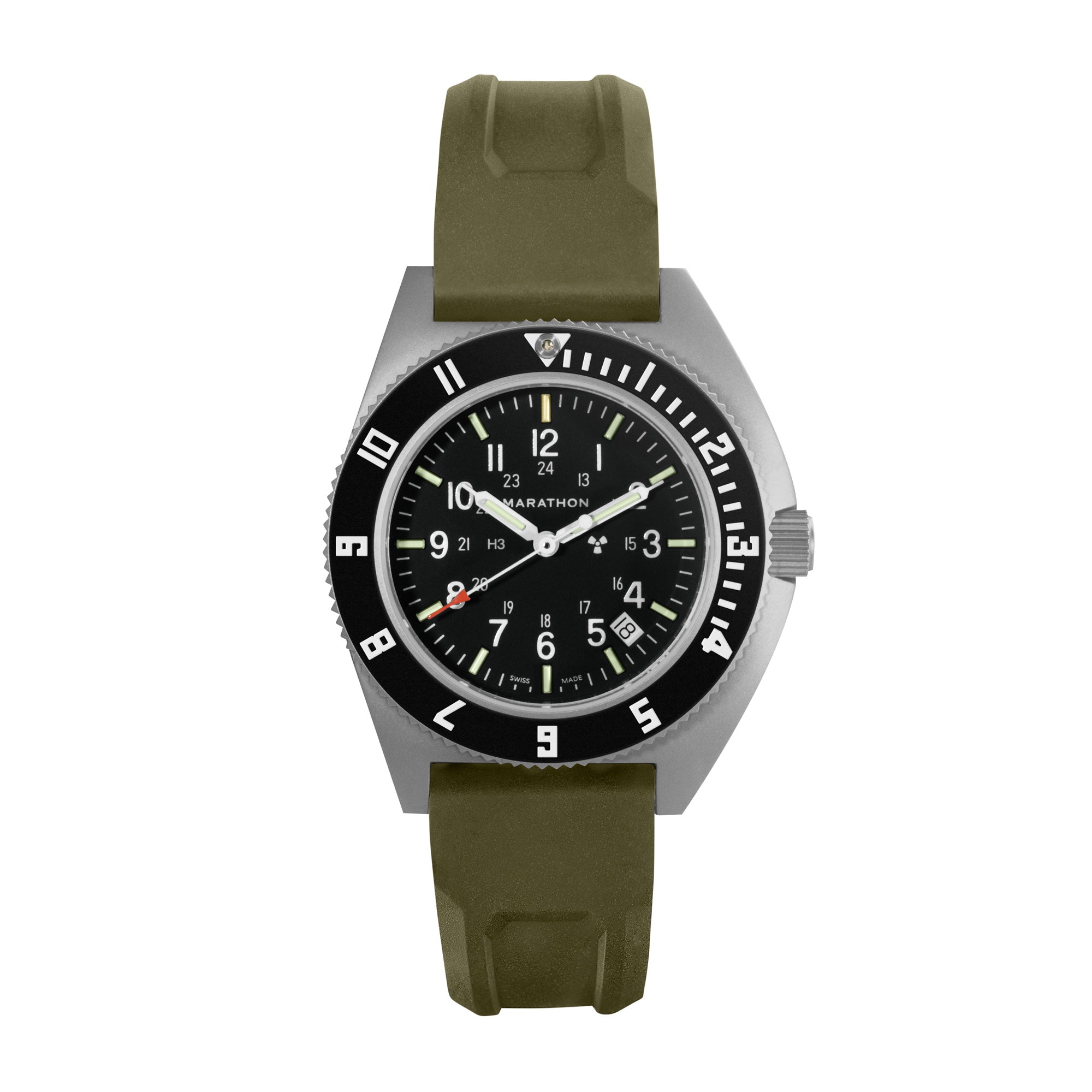 Kit de 3 bracelets en caoutchouc, OD vert, Parkerisé, 20 mm