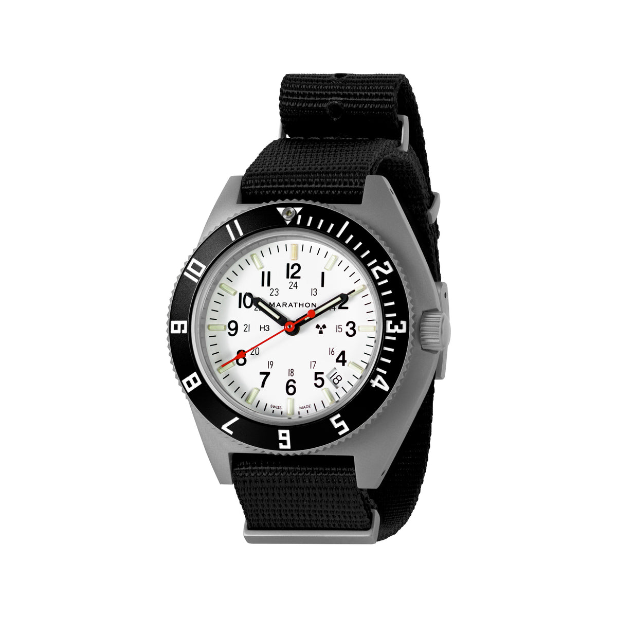41mm Arctic Steel Navigator w/ Date (SSNAV-D) on Nylon DEFSTAN image