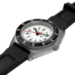 Steel Navigator de 41 mm con fecha (SSNAV-D) y kit de correa de caucho negra de 3 piezas