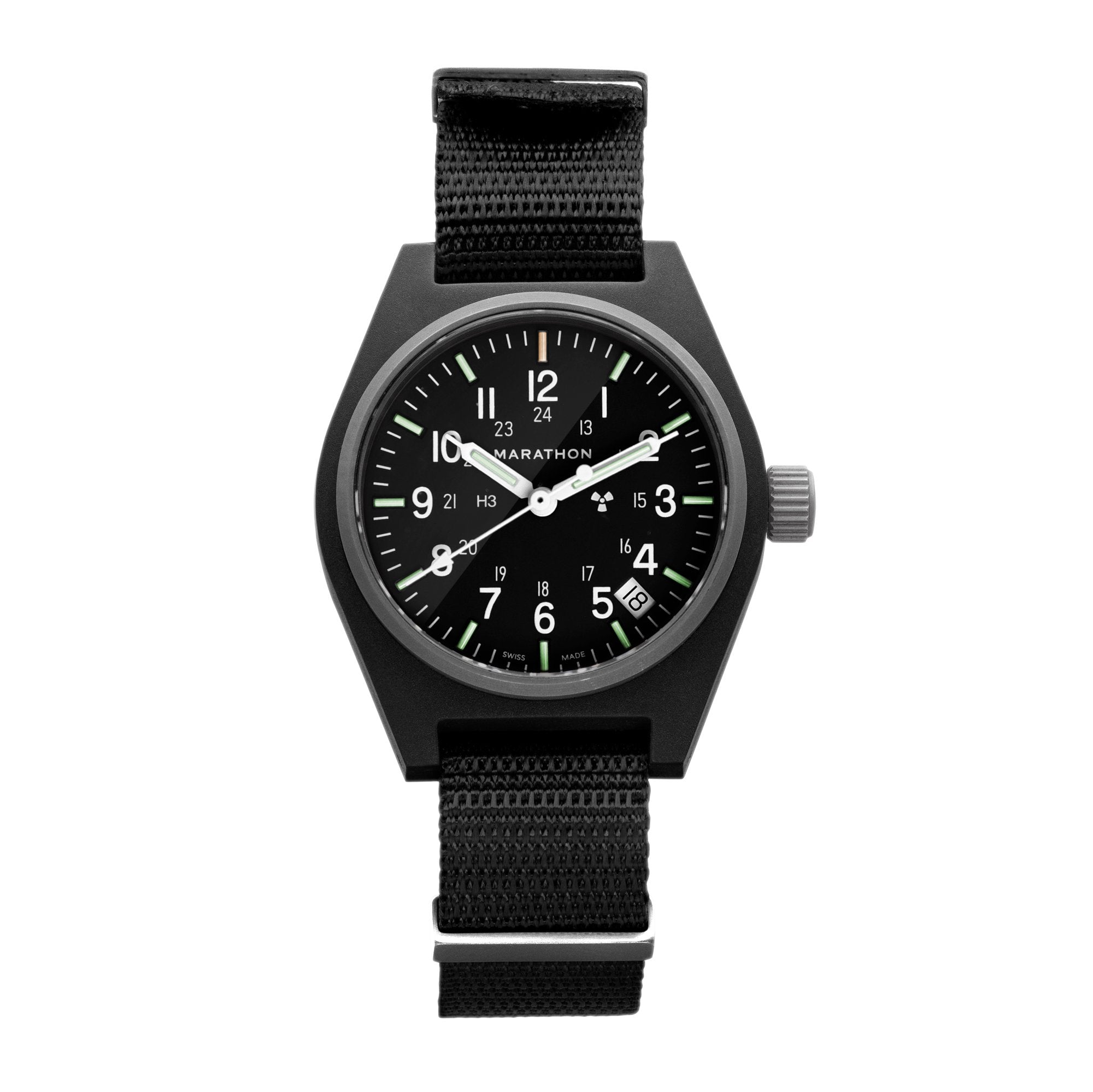 Cuarzo negro de uso general de 34mm con fecha (GPQ)