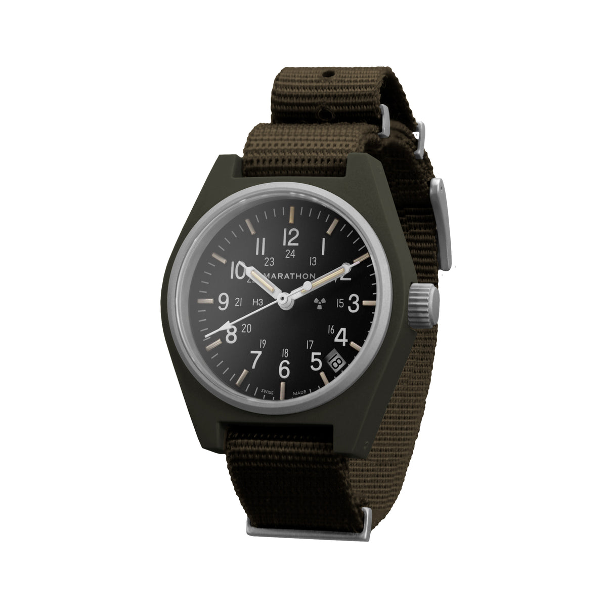 Quartz à usage général vert sauge de 34 mm avec date (GPQ) image