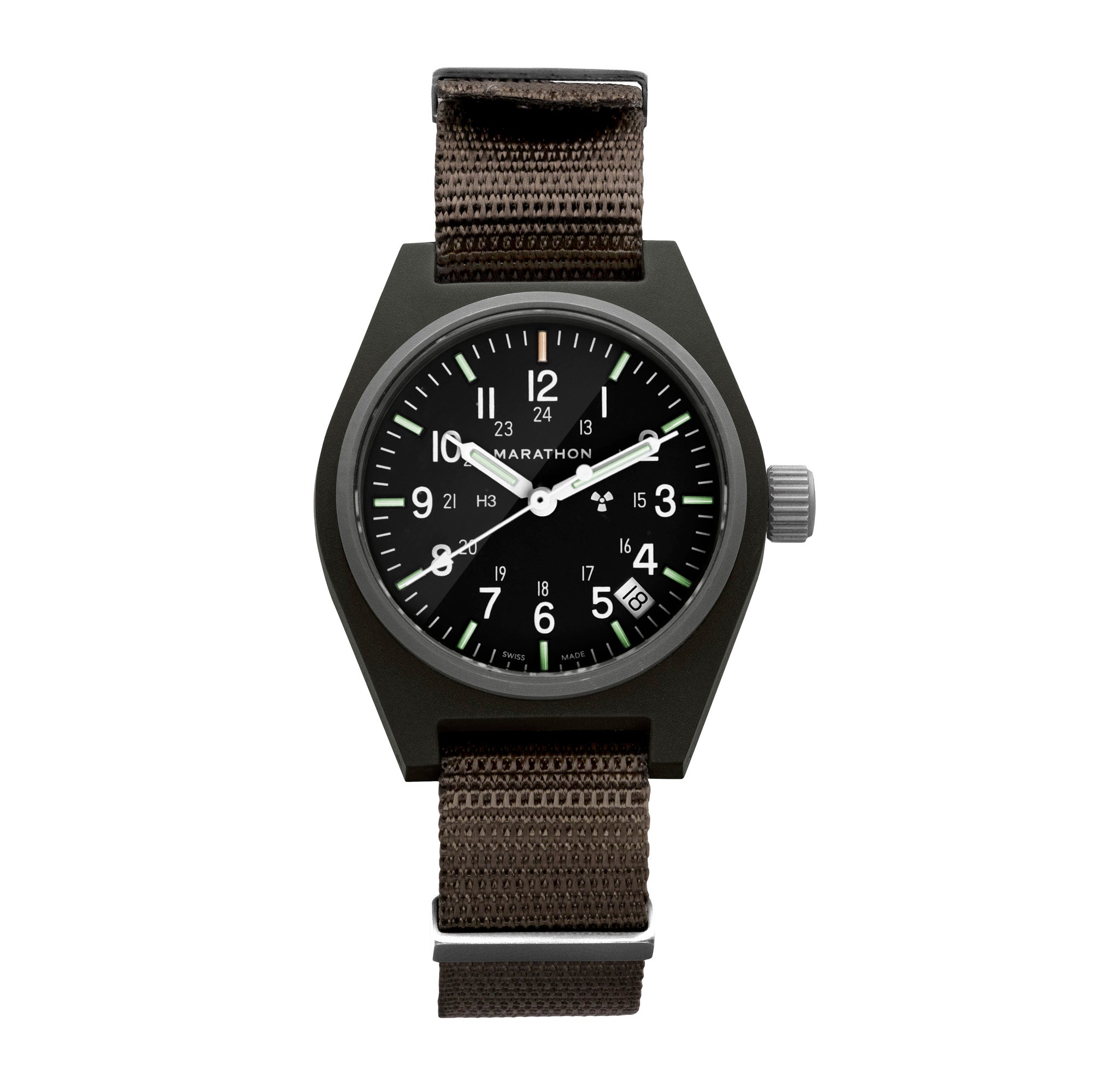 Quartz à usage général vert sauge de 34 mm avec date (GPQ) image