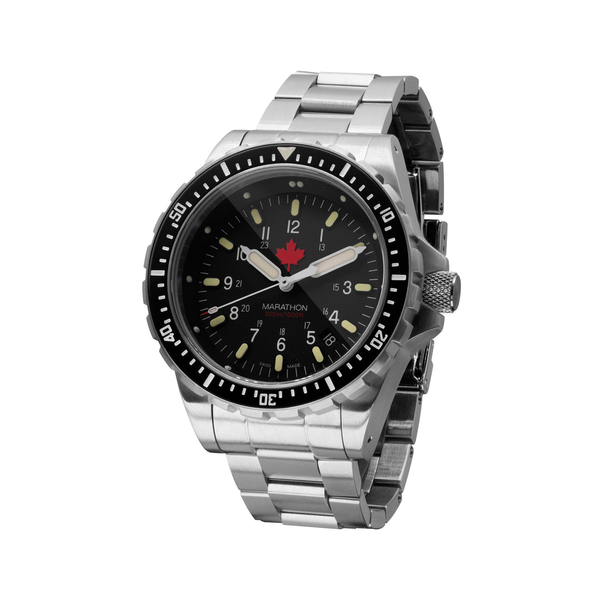 46mm Red Maple Jumbo Diver's Quartz (JSAR) with Stainless Steel Bracelet image