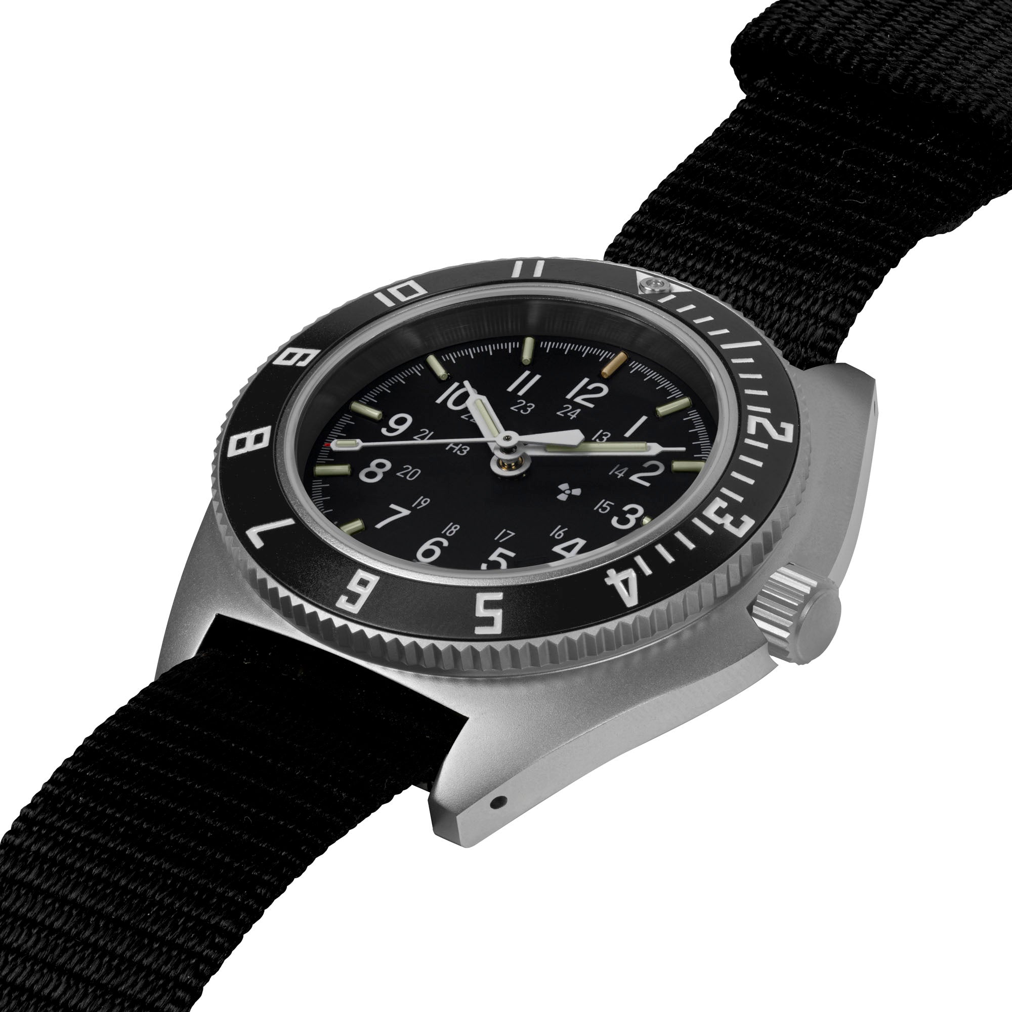 Kit de correa de caucho negra de 3 piezas para el Steel Navigator (SSNAV) de 41mm