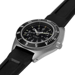41mm Steel Navigator w/ Date Automatic (SSNAV-D AUTO) on Black 3-Piece Rubber Strap Kit