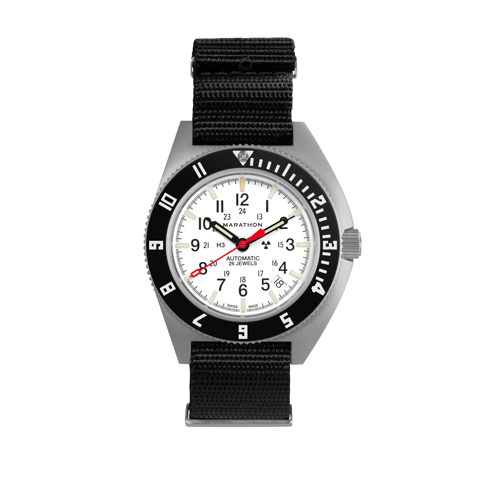 Steel Navigator de 41 mm (SSNAV) sur kit de bracelet en caoutchouc noir 3 pièces