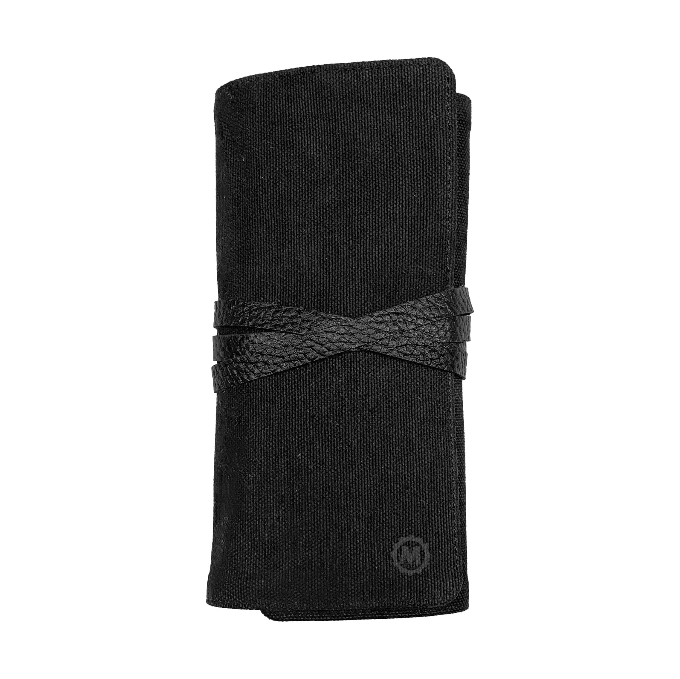 Black Canvas Watch Roll