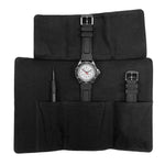 Black Canvas Watch Roll