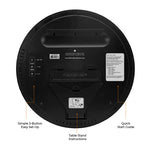 15 Inch Round Digital Wall Clock - Black