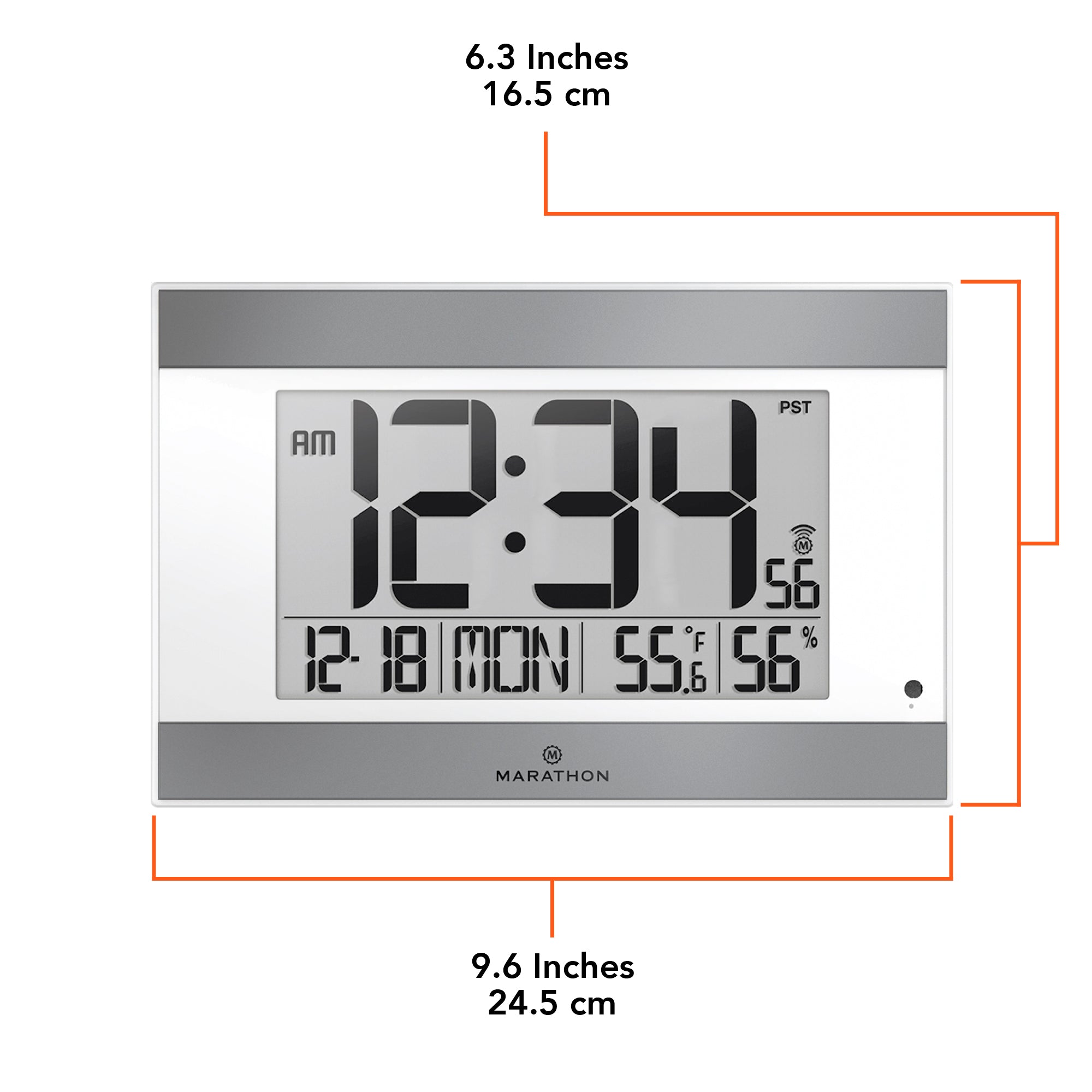 Reloj de pared digital atómico con retroiluminación automática