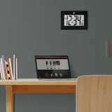 Large Frame Digital Wall Clock - Black image