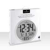15 Inch Round Digital Wall Clock - Black image