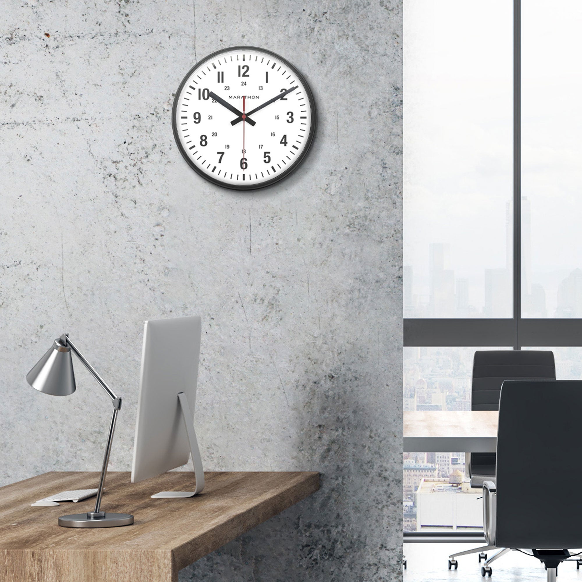 Horloge murale en continu de 10 pouces
