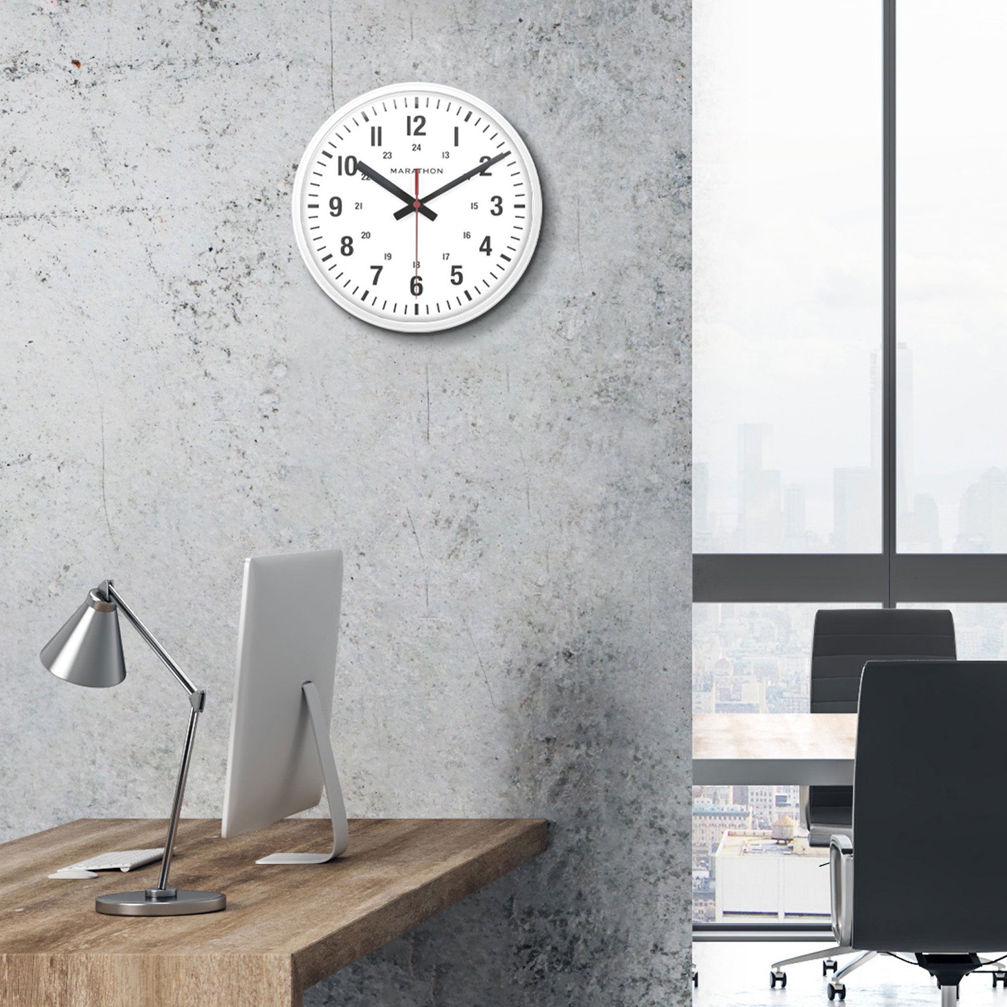 Horloge murale en continu de 10 pouces