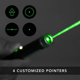 Pointeur laser, multi-symboles : faisceau vert image