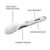 Juego de cuchillo, tenedor y cuchara - Kit de comida - Kit militar, de senderismo, de acampada y de emergencia image