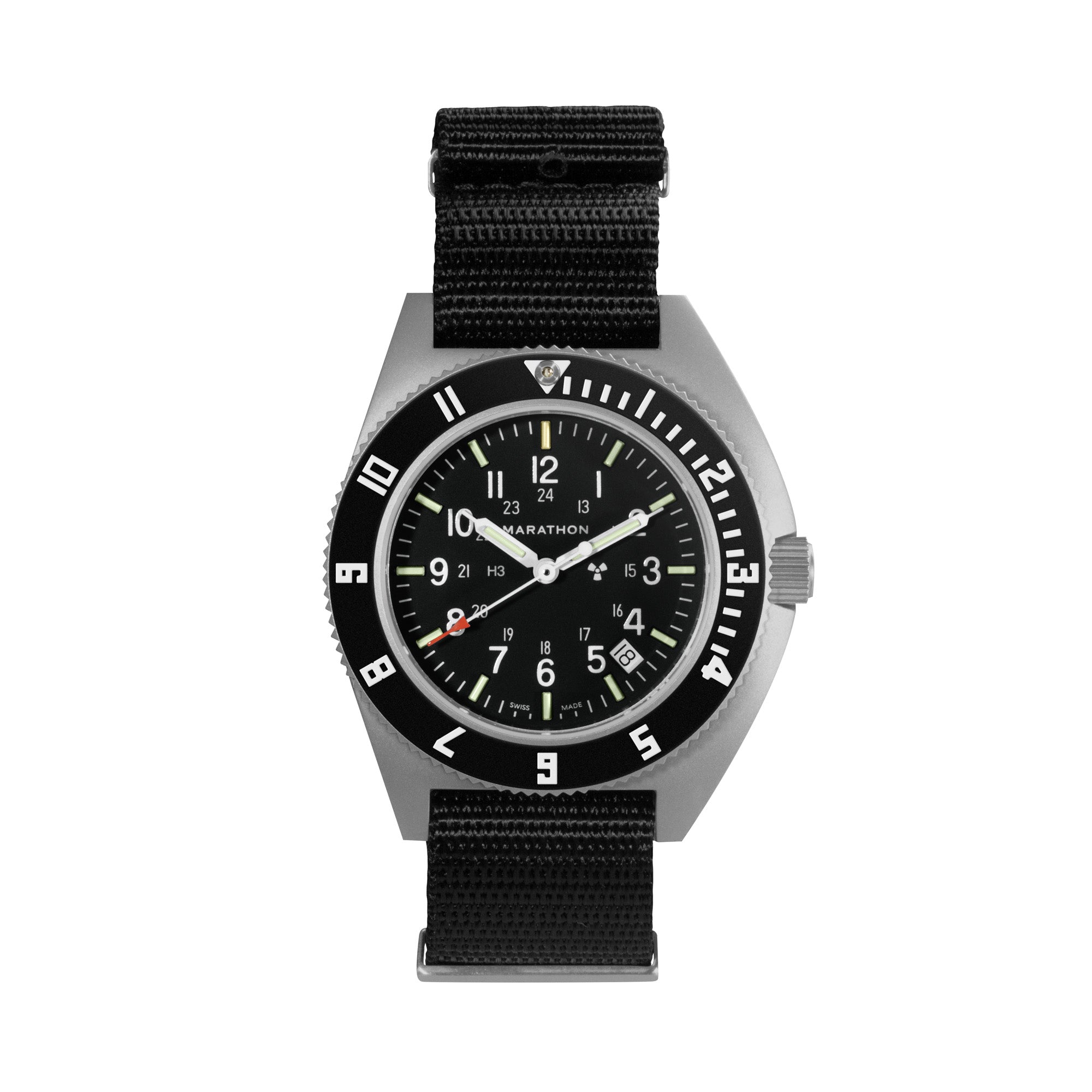 41mm Steel Navigator w/Date (SSNAV-D) on Nylon DEFSTAN