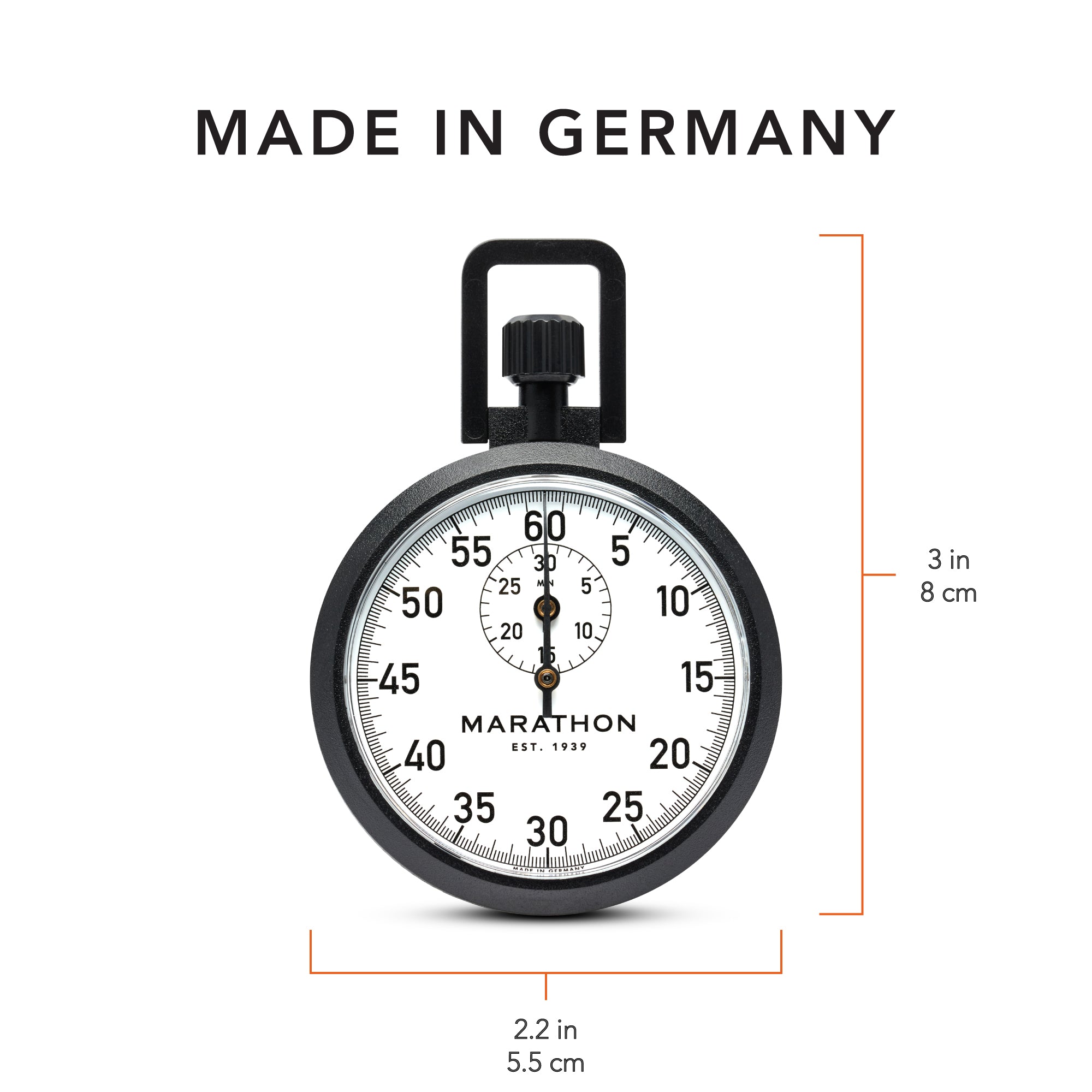 Mechanical Stopwatch: Single Action, (1/5 sec) 30 min Register