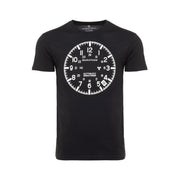 Camiseta GSAR con reloj Marathon y estampado clásico entallado en negro brillante