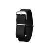 22mm Leather NATO Watch Band/Strap with Stainless Steel Square Buckle - marathonwatch