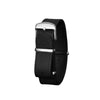 18mm Leather Black DEFSTAN Strap buckle view