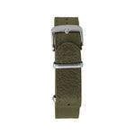 18mm Leather NATO Watch Band/Strap with Stainless Steel Square Buckle - marathonwatch