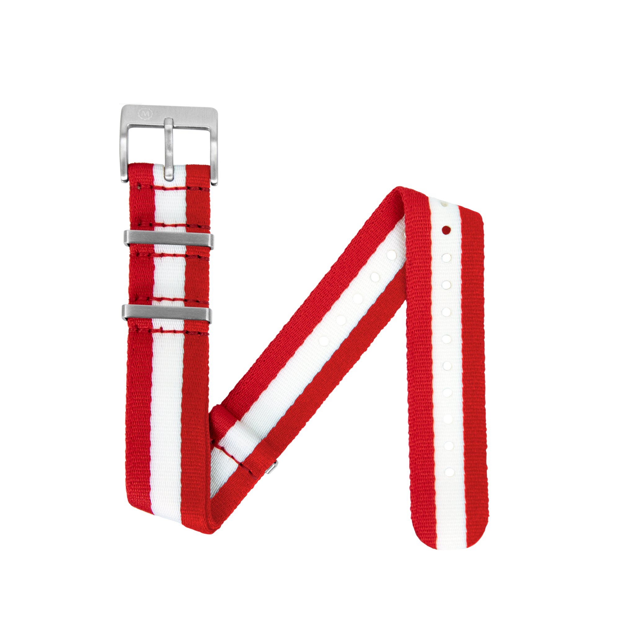 20mm Seat-belt Weave Nylon NATO Watch Band/Strap with Stainless Steel Square Buckle - marathonwatch